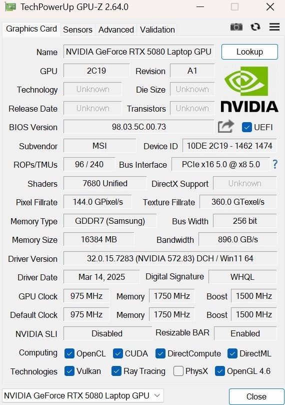 移动级RTX 5080性能实测：DLSS 4封神