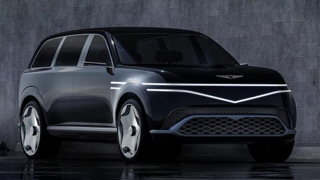 捷尼赛思 GV90 路测图曝光，豪华三排座纯电 SUV