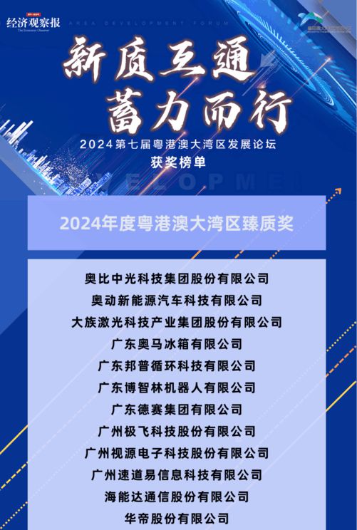 助力大湾区高质量发展，“厨电三杰”华帝荣获“臻质奖”