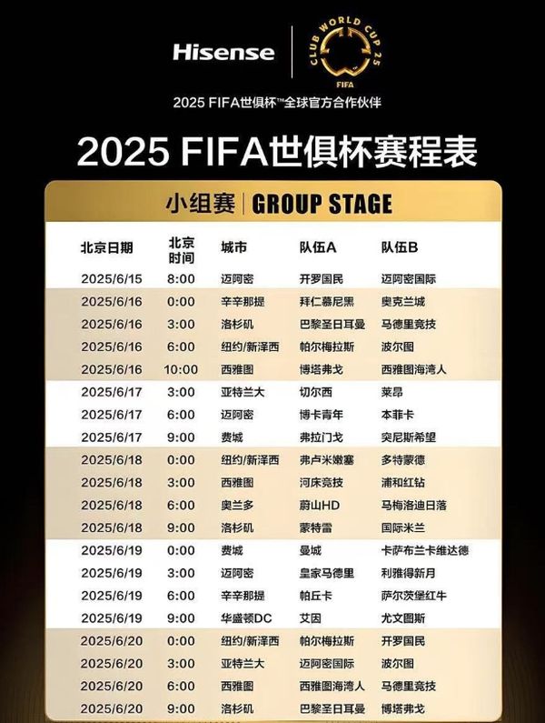 世俱杯揭幕倒计时！海信电视重塑球迷观赛体验